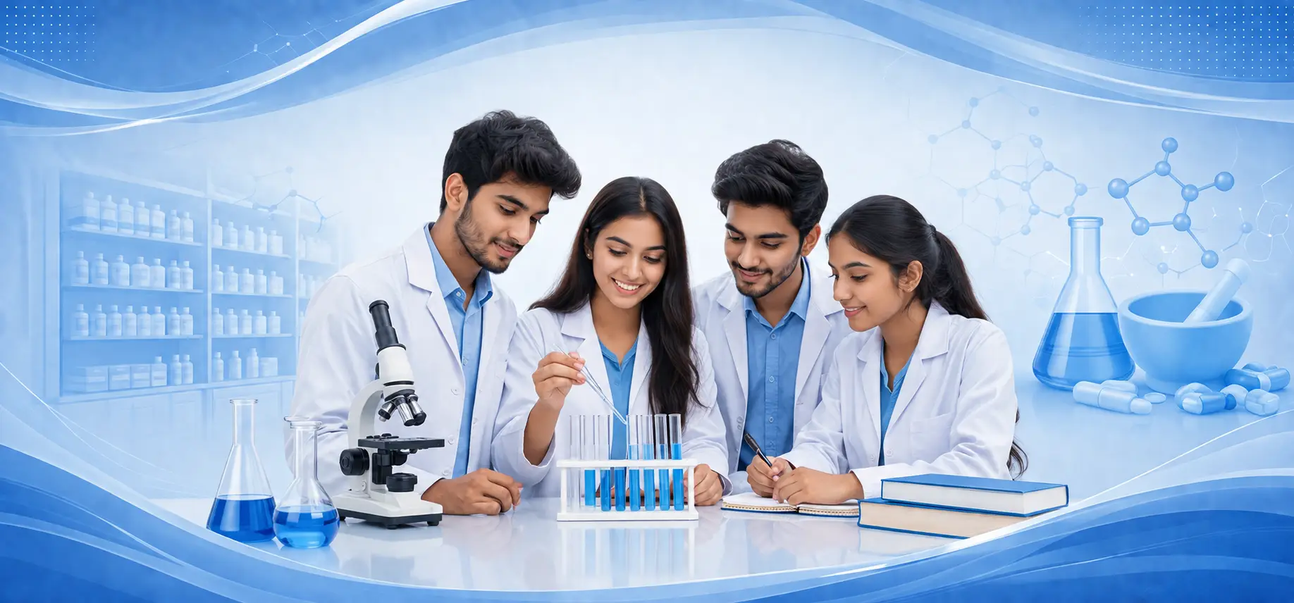 Expert faculty teaching pharmacy practicals